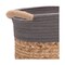 Seville Classics Natural Water Hyacinth and Rope Round Hamper with Liner